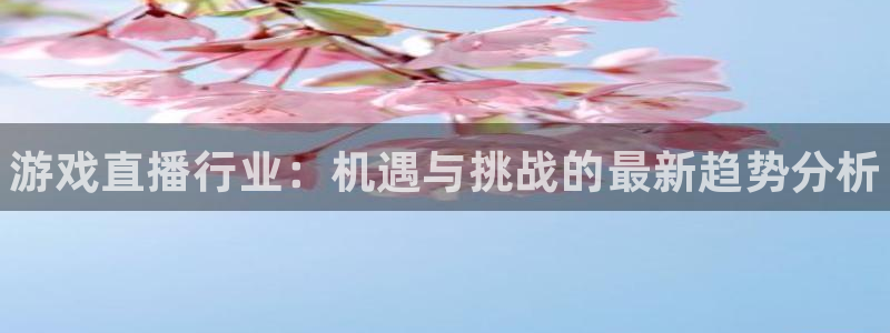 长征娱乐官方平台：游戏直播行业：机遇与挑战的最新趋势分析